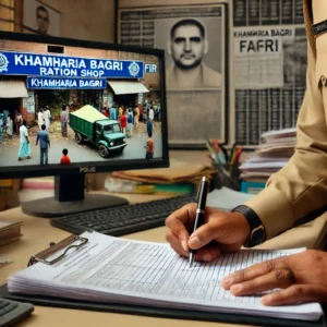 FIR filed against the vendor for irregularities at the Khamharia Bagri ration shop, following reports of unfair practices and violations.