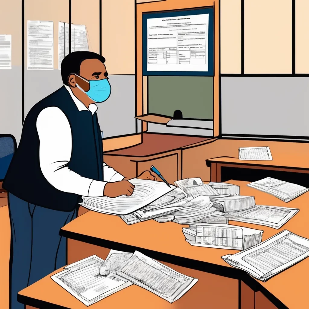 Katni Municipal Commissioner Dube addressing officials on accelerating defaulter recovery efforts