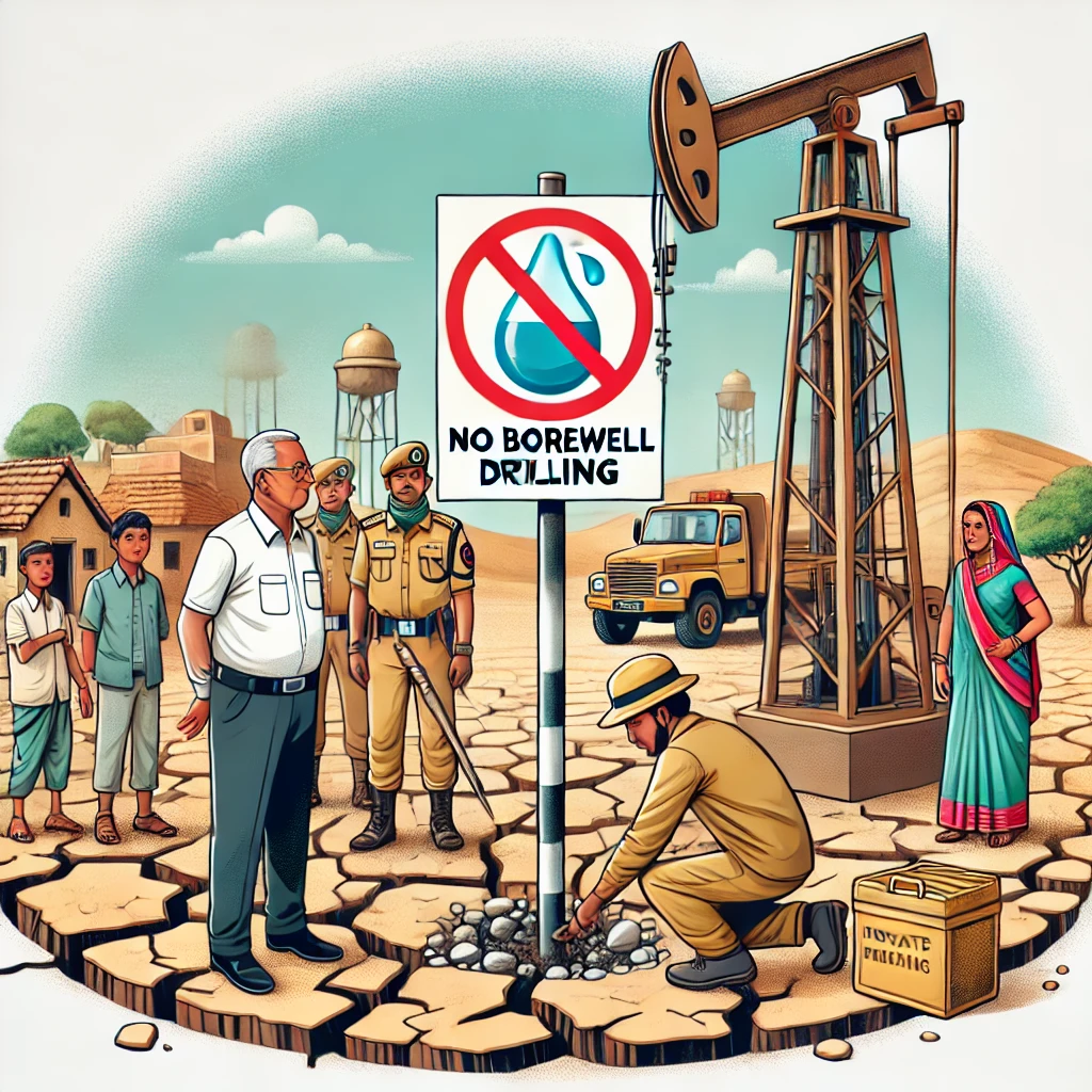 Mandla administration announces a ban on private borewell drilling