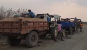 Illegal sand mining in Katni continues despite NGT ban, causing environmental damage and road destruction.