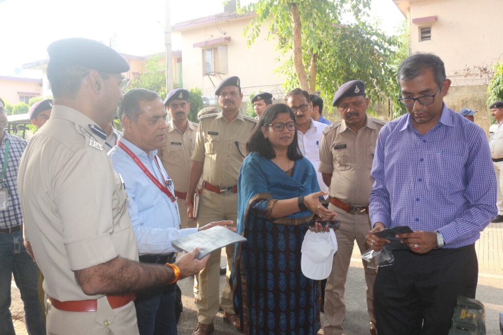 DRDE scientists demonstrating chemical protective gear usage to Gwalior district officials during emergency preparedness workshop