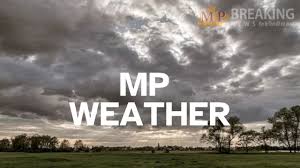 Madhya Pradesh storm, heatwave, and monsoon weather map with mpsamwad.com branding