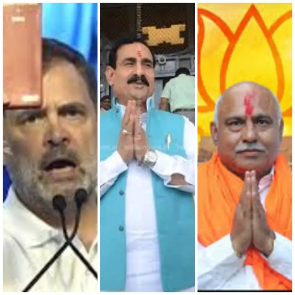 Rahul Gandhi atom bomb remark vote theft controversy BJP reaction Hemant Khandelwal