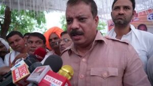 Umang Singhar addressing rally in Shahdol accusing BJP government of corruption and vote theft