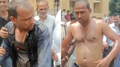 108 ambulance pilot attempted self-immolation in Sagar Collectorate over bribery and harassment allegations, exposing deep corruption in district administration.