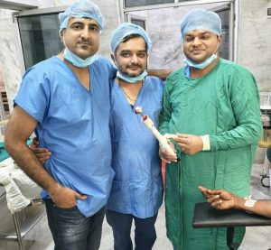 Successful stapler piles surgery and fibroid removal at Harda District Hospital