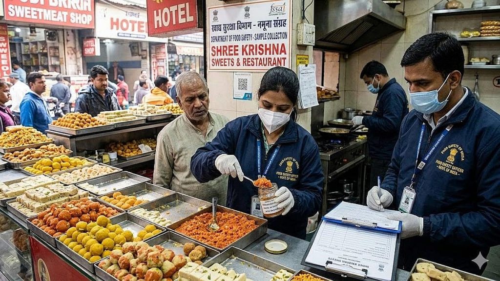 Indore Food Safety Administration inspection at restaurants, food samples collected and notices issued