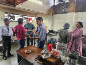 Food safety officials inspecting eatery near Indore bus stand and collecting food samples for lab testing